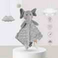 BORITAR Soft Minky Dot Elephant Baby Security Blanket, Plush Stuffed