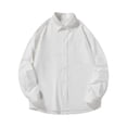 thumbnail image 2 of Chemise à Manches Longues pour Homme, Boutonnée, Mode Homme, Chemises Habillées à Manches Longues pour Homme, Chemises Décontractées à Manches Longues pour Homme, Blanc, M, 2 of 4