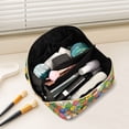 thumbnail image 2 of FORMRS Makeup Bag Travel Cosmetic Organizer for Women Fold Flat Zipper Pouch with Handle, Colorful Birds Pattern, 2 of 8
