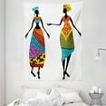 thumbnail image 1 of African Woman Tapestry, Tribal Ladies in Traditional Costume Silhouettes Ethnicity Vintage Display, Wall Hanging for Bedroom Living Room Dorm Decor, 60W X 80L Inches, Multicolor, by Ambesonne, 1 of 2