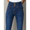 thumbnail image 3 of aPAY Women's Jeans Long Denim Slim Fit Pants Y2k Vintage Washed Blue Regular Size, 3 of 4