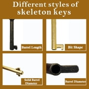 19Pcs Universal Skeleton Keys Replacement,Hollow Barrel Skeleton Key Set for Vintage Old Furniture, Antique Furniture, Cabinet Doors