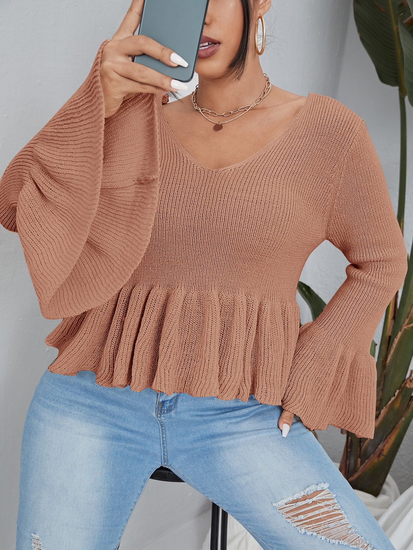 peplum sweater plus size