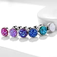 thumbnail image 3 of MoBody 16G Synthetic Druzy Stone Tragus Earring Surgical Steel Cartilage Barbell Helix Piercing Stud (1.2mm) (Purple), 3 of 3