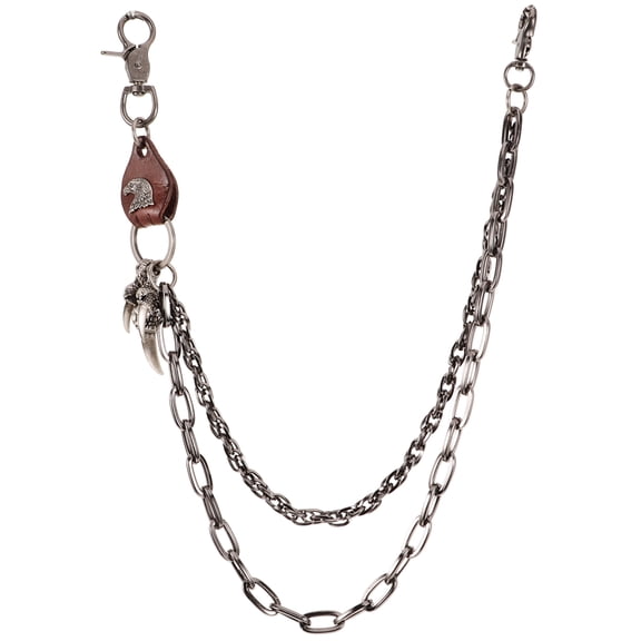 LIFKOME 1Set Pu Material Pant Chains for Women and Men Punk Style Pants Chains Bag Decoration