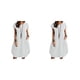 thumbnail image 2 of Sonducket Vestido de mujer de poliéster Jersey de color sólido Reemplazo Casual Transpirable Doble bolsillo Vestidos para niñas Ropa blanca Blanco S 2Conjunto, 2 of 6