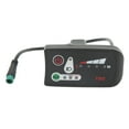 thumbnail image 2 of Electric Bike Display, 24V 36V 48V, Electric Bike LED Power Display Panel Electric Bike Modification Display Meter with Waterproof 5P Male Plug for 22.2mm Handlebars, 2 of 8