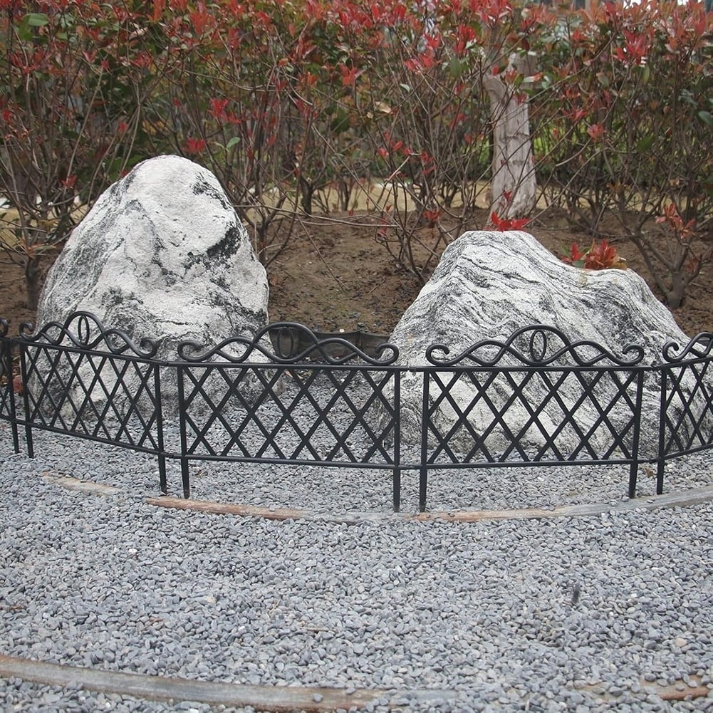Plastic Fences Garden Decorative Guardrails Diamond Lattice Fence Outdoor Flower Art Small Fence Lawn Edging Border 48cm*36cm
