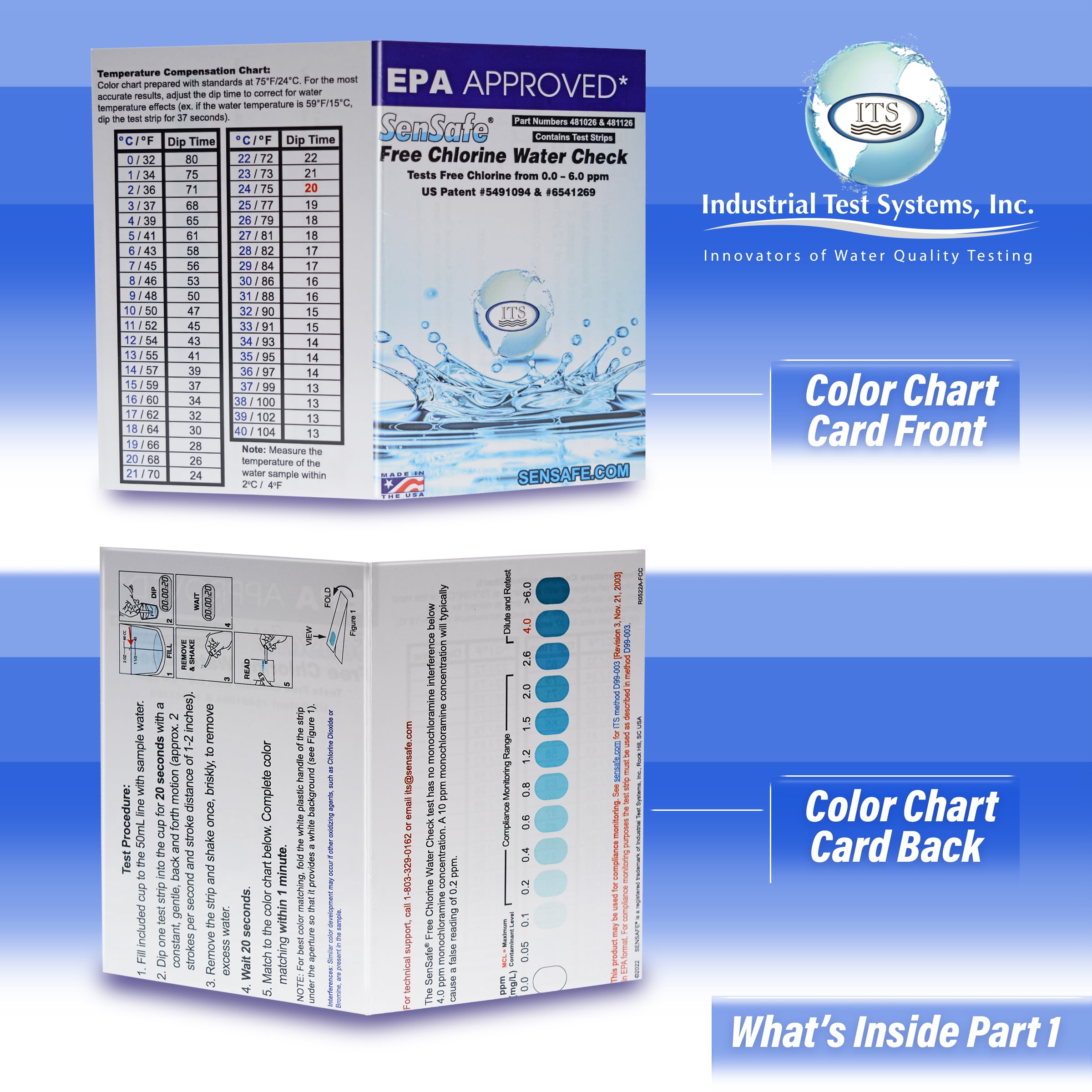 SenSafe® Free Chlorine Water Check Test Strips