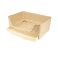 thumbnail image 2 of Billuyoard Práctica caja de inodoro con rejilla, orinal, entrenador, caja de inodoro de esquina ligera y portátil, duradera Aseo de mascotas beige, 2 of 6