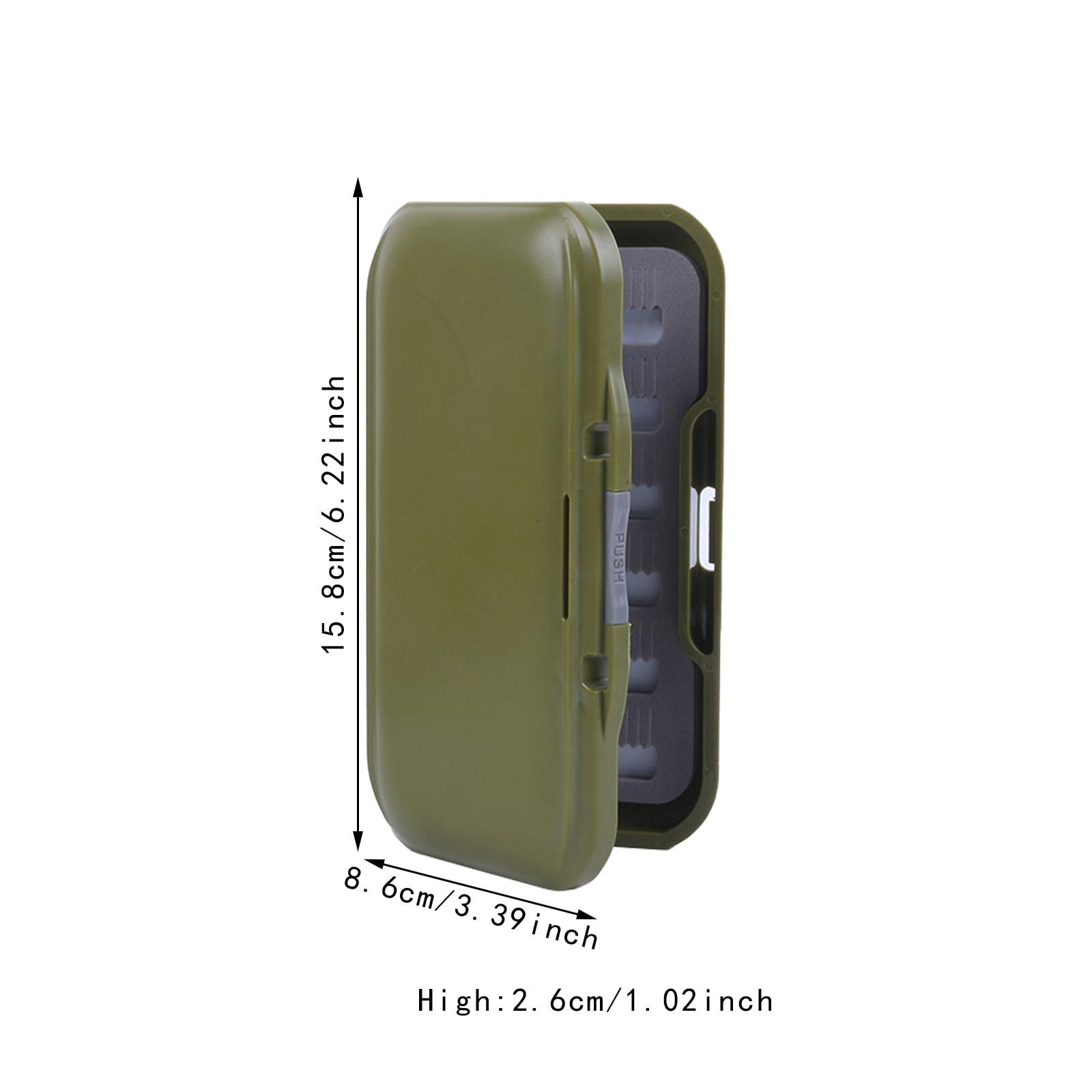 colaxi Fly Fishing Fly Box Small Fly Fishing Tackle Box Fishing Tackle Storage Case Green