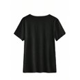 thumbnail image 2 of Happy Valentine's Day Print T-Shirt, Casual Crew Neck Short Sleeve Comfort Tee Top For Spring & Summer, Women's Clothing, 2 of 6