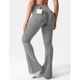 thumbnail image 2 of Leggins YEOREO Brittany Flare con bolsillos para mujer, color gris claro, XL, 2 of 5