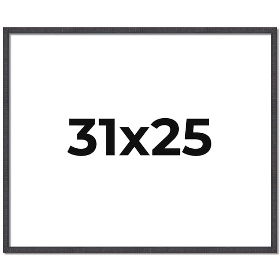 31x25 Rustic Brown Real Wood Picture Frame Width 0.75 inches | Interior Frame Depth 0.5 inches |