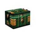 thumbnail image 2 of Cififendec Christmas Vintage Treasure Chest Storage Bin, 13.78"×9.84", Fabric Organizer with Pirate Trunk Print for Clothing Storing and Toy Space Arranging, 2 of 6