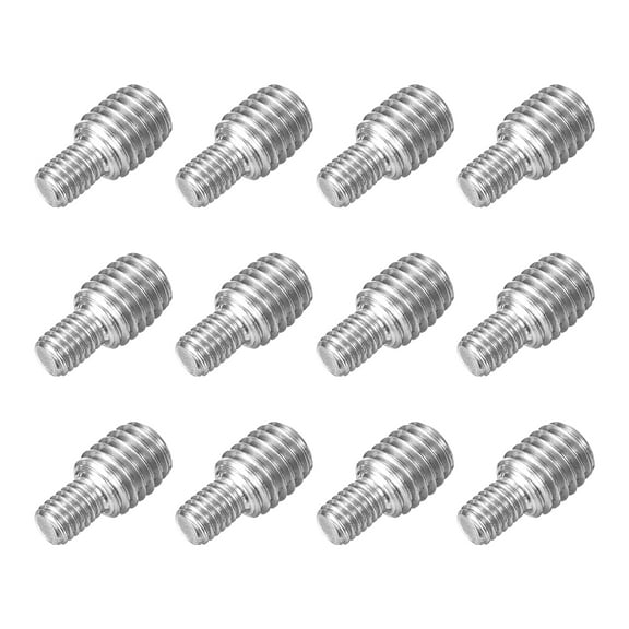 Uxcell 12Pack M5x6mm to M8x8mm Double End Threaded Stud 304 Stainless Steel Screw Bolts