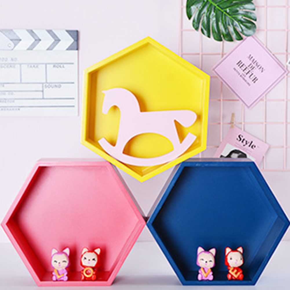 SPRING PARK Hanging Flower Plant Basket Bonsai Hexagon Wall Planter Pot