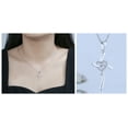 thumbnail image 2 of Dazzlingrock Collection Round White Diamond Heart Swirl Cross Pendant with 18 Inch Gold Chain for Women (0.11 ctw, Color I-J, Clarity I1-I2) in 18K White Gold, 2 of 6