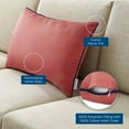 thumbnail image 3 of Modway Accentuate 24" Lumbar Performance Velvet Throw Pillow in Blossom Navy, 3 of 4