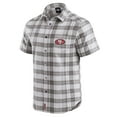 thumbnail image 2 of Men's Darius Rucker Collection by Fanatics Gray San Francisco 49ers Team Plaid Short Sleeve Full-Snap Shirt, 2 of 6