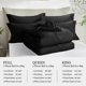 thumbnail image 5 of Set de cama SunStyle Home King, juego de edredón negro de 7 piezas, 5 of 7