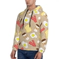 thumbnail image 2 of Hoodies for Men - Coffee Bacon Eggs Toast Long Sleeve Comfrt Men'S Fashion Hoodies & Sweatshirts, Sweatshirts for Men Hoodies Pullover Clothing Clothes with Pouch, 2 of 7