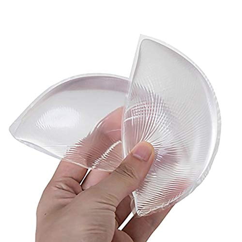 Women Soft Silicone Bra Inserts Breast Chest Enhancer Pads Push-up  Gathering for A B C Cup, Transparent 