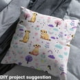 thumbnail image 3 of Cute Meerkat Upholstery Fabric for Kids Boys Girls,Cartoon Kawaii Animal Fabric by the Yard,Colorful Floral Flowers Decorative Fabric,Romantic Purple Pink Waterproof Diy Fabric,2 Yards, 3 of 5
