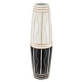 thumbnail image 5 of Curvy Weave Two-Toned Black and White 14-inch Mango Tree Wood Vase, 5 of 5