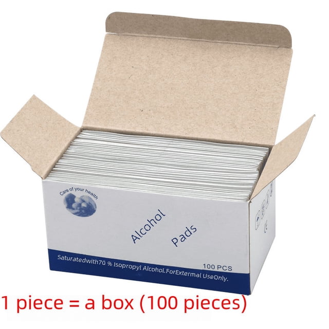 Embalaje de toallitas desinfectantes con alcohol para perforaciones en las orejas, 100 unidades de toallitas desinfectantes para electrodomésticos de exterior