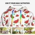 thumbnail image 4 of Sigee Hand Drawn Watermelon for Women's Pullover Hoodie Sweatshirts Adult Casual Long Sleeve Sweatshirts ,Sizes S-2XL-XX-Large, 4 of 7