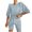 Z-Light Blue357, variant on JIAYUE Women's 2 Piece Outfit Sets Plus Size Ribbed Knit Crew Neck Half Sleeve Top And Shorts Solid Color Comfortable Loungewear Set For Female