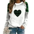 thumbnail image 5 of Gamivast Women's St Patrick's Day Sweatshirt Plus Size Shamrock Graphic Raglan Long Sleeve Tops Holiday Color Block Crewneck Pullover Loose Casual Tshirts, 5 of 5