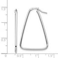 thumbnail image 2 of 14k White Gold Polished Triangle Dangle Hoop Earrings 35.8x23.7mm Wide 1.5mm Thick Hoop Earring for Women, 2 of 2