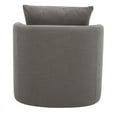 thumbnail image 5 of Bowery Hill 18.5'' Modern Fabric Swivel Accent Chair in Gray/Warm Walnut, 5 of 11