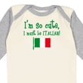 thumbnail image 4 of Inktastic So Cute Italian Boys or Girls Long Sleeve Baby Bodysuit, 4 of 5