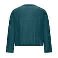 thumbnail image 5 of Women Casual Jackets Carnival Clothes For Elegant Shimmering Front Open Long Sleeve Lightweight Casual Jacket Mardi Gras Blue M, 5 of 9