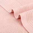 thumbnail image 4 of Unique Bargains Solid Striped Bath Soft Absorbent Cotton Towels Pink 4-Piece, 4 of 5
