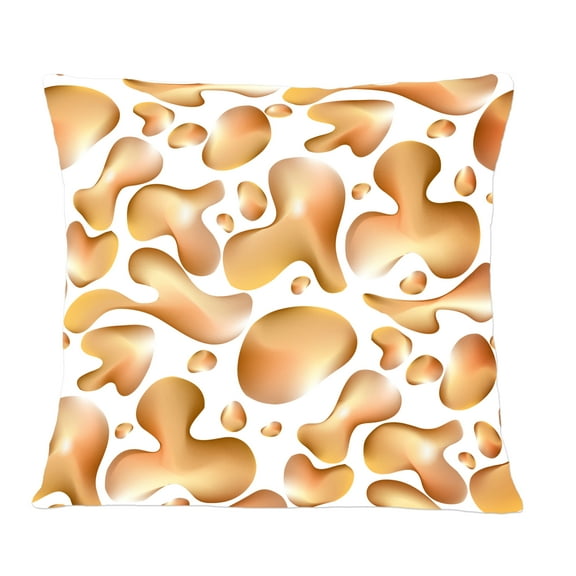 Designart Liquid Gold I' Mid-Century Modern Throw Pillow - 12x20