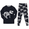 thumbnail image 6 of ZHANGDER Baby Boy Clothes 5T 6T Childrens 2 Piece Long Sleeve Cartoon Print Outfit Sleepwear Set, Black 5-6 Years, 6 of 8