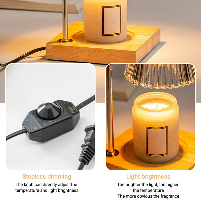 Finelylove Candle Warmer Dimmable Candle Light Metal Candle Melter Compatible with Small and Large Candles Aromatic Candle Holders for Home Decoration