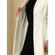 thumbnail image 5 of Abrigo de invierno de manga larga acampanado con botonadura sencilla para mujer blanco XS, 5 of 7