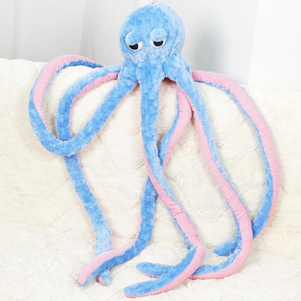 40 Inch Interactive Rope and Plush Squeaky Dog Toy, Long Tough Chew Toy for Aggressive Chewers, Durable Training and Fetch Toy for Small Medium Large Dogs, Teeth Cleaning and Boredom Relief, HAODEJW