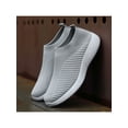 thumbnail image 5 of SIMANLAN Slip On Sneakers Women White Fashion Shoes Wide Width Mesh Knit Walking Non Slip Shoes  Gray 6.5, 5 of 6