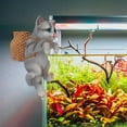 thumbnail image 3 of Planter Decor, Cat with Basket Plant Pot Hanger, Cat Aquarium Decorations, Miniature Fairy Garden and Flower Pot and Vase, Indoor Outdoor Usage, Grey, 3 of 8