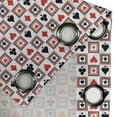 thumbnail image 5 of Ambesonne Casino Grommet Curtain, Playing Cards, 50" x 54", Scarlet Black, 5 of 6
