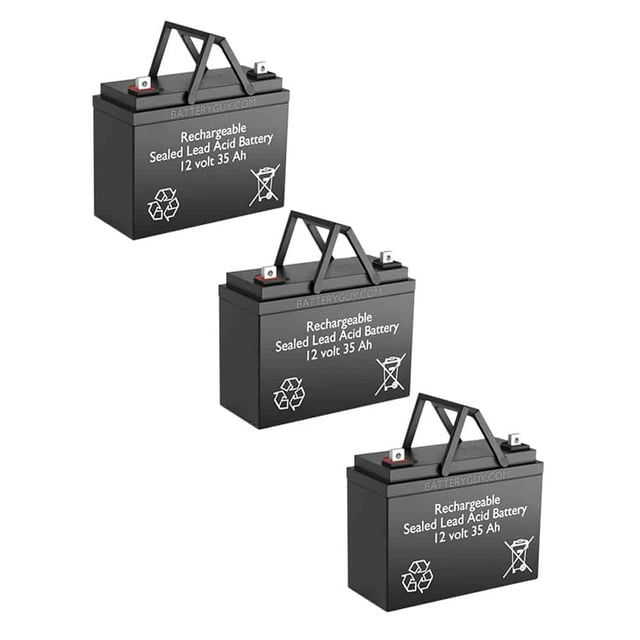 BatteryGuy Best Technologies BA12 replacement 12V 35Ah battery - BatteryGuy brand equivalent (Qty of 3)