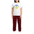 thumbnail image 4 of CafePress - Peace For Ukraine Lover I Stand With Ukrai Pajamas - Women's Short Sleeve Print T-Shirt and Pants Light Cotton Pajama Set, 4 of 7