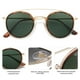 thumbnail image 2 of Gafas de sol SOJOS Retro Round Double Bridge SJ1104 Marrón/Verde, 2 of 6