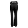 thumbnail image 6 of felwors Fold Over Yoga Pants for Women Low Rise Straight Leg Sweatpants Y2k Solid Color Stretchy Loose Gym Lounge Leggings（Black， L）, 6 of 6